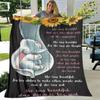 To My Daughter Son Letter Gift HD Blanket,Soft Throw Blanket for Home Bedroom Bed Sofa Picnic Travel Office Cover Blanket Kids