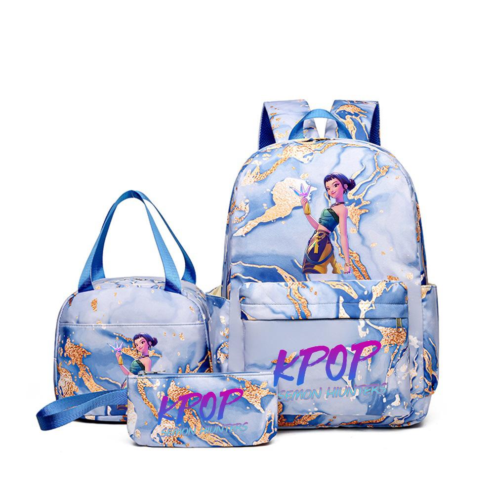 Witch Hunter Three-Piece Backpack Girl Digital Printing Elementary School Bag Large Capacity Backpack