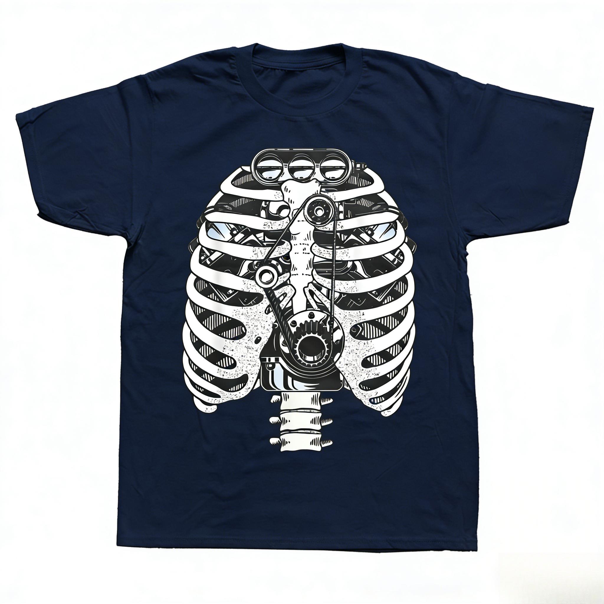

Funny Mechanic Car Engineer Skeleton T Shirts Graphic Cotton Streetwear Short Sleeve Birthday Gifts Summer Style Tshirt Men 4XL
