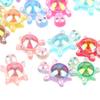 100Pcs Mini Resin Turtle Charms Rainbow Laser Tortoise Ornament Small Figurine For Diy Jewelry Making Keyring Handmade Crafts