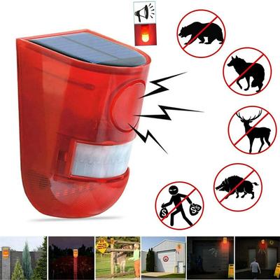 Solar-Bewegungsmelder, Alarmlicht, Tierabwehr, Anti-Wildschwein-Antriebsalarm, Diebstahlsicherung, Sirene, Hundebell-Abschreckung für den Bauernhof