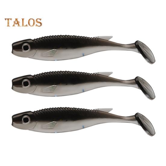 3Pcs 7.5CM/2.6G Soft Fishing Lure with Glitter Paddle Tail Realistic Bionic Colorful Silicone Artificial Bait Freshwater Saltwater Fishing