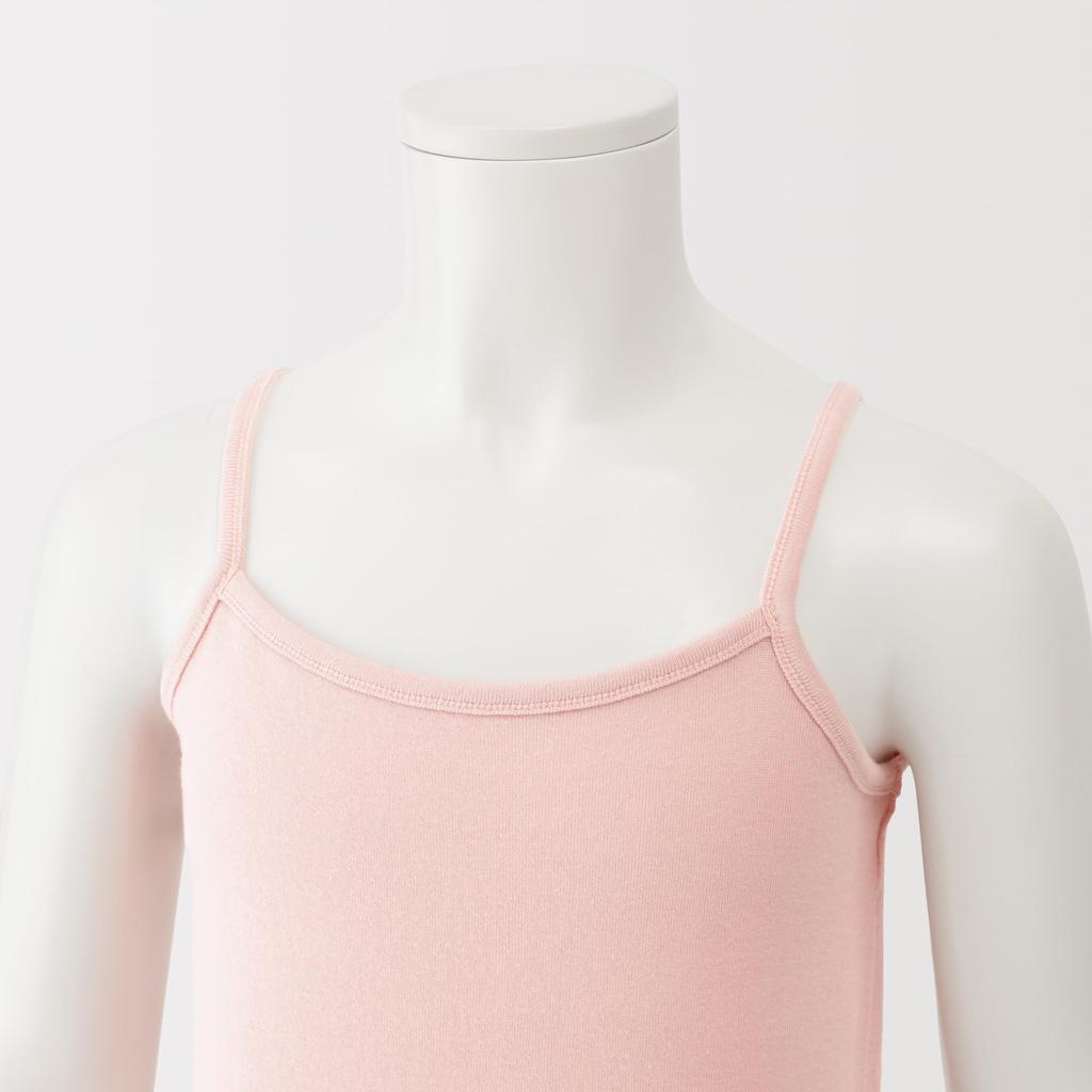 MUJI Smooth Cotton Camisole for Light Size 110 Kids' (Innerwear) Girls, FF0P1A6S, Pink,