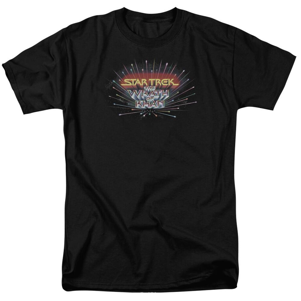 Star Trek Khan Logo T-shirt Licensed SciFi Movie Classic Adult Tee New Black S