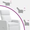 Recliner Chair White Fabric