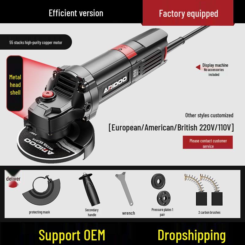 Német Multifunkcionális Sarokcsiszoló: Otthoni és ipari használatra köszörüléshez, polírozáshoz és vágáshoz.