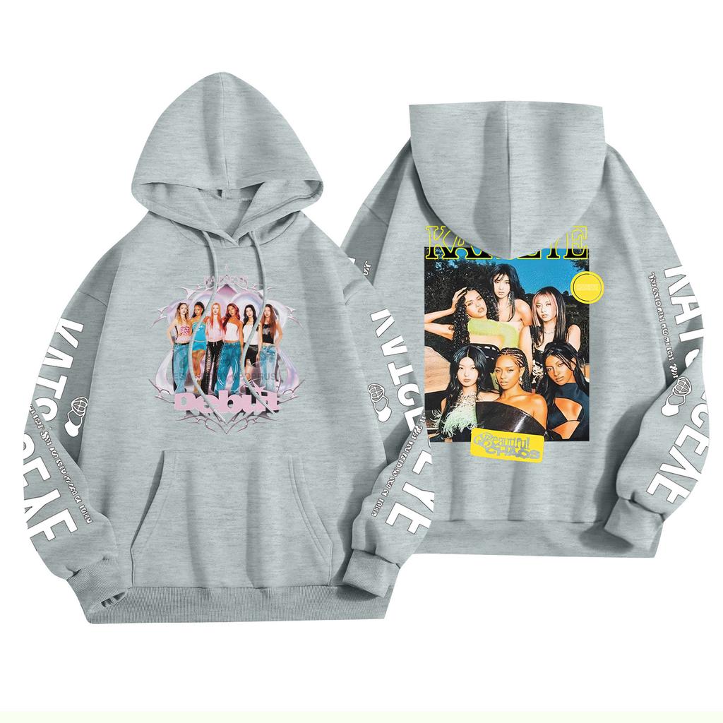 Unisex Fashion Lightweight Long Sleeve Pullover With Pockets Printed Hoodie