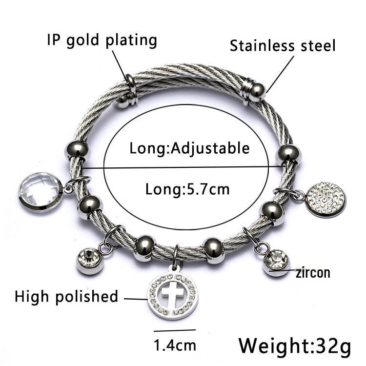 Edelstahl Elastisches Böses Auge Fatima Armband mit Türkischen Islamischen Motiven