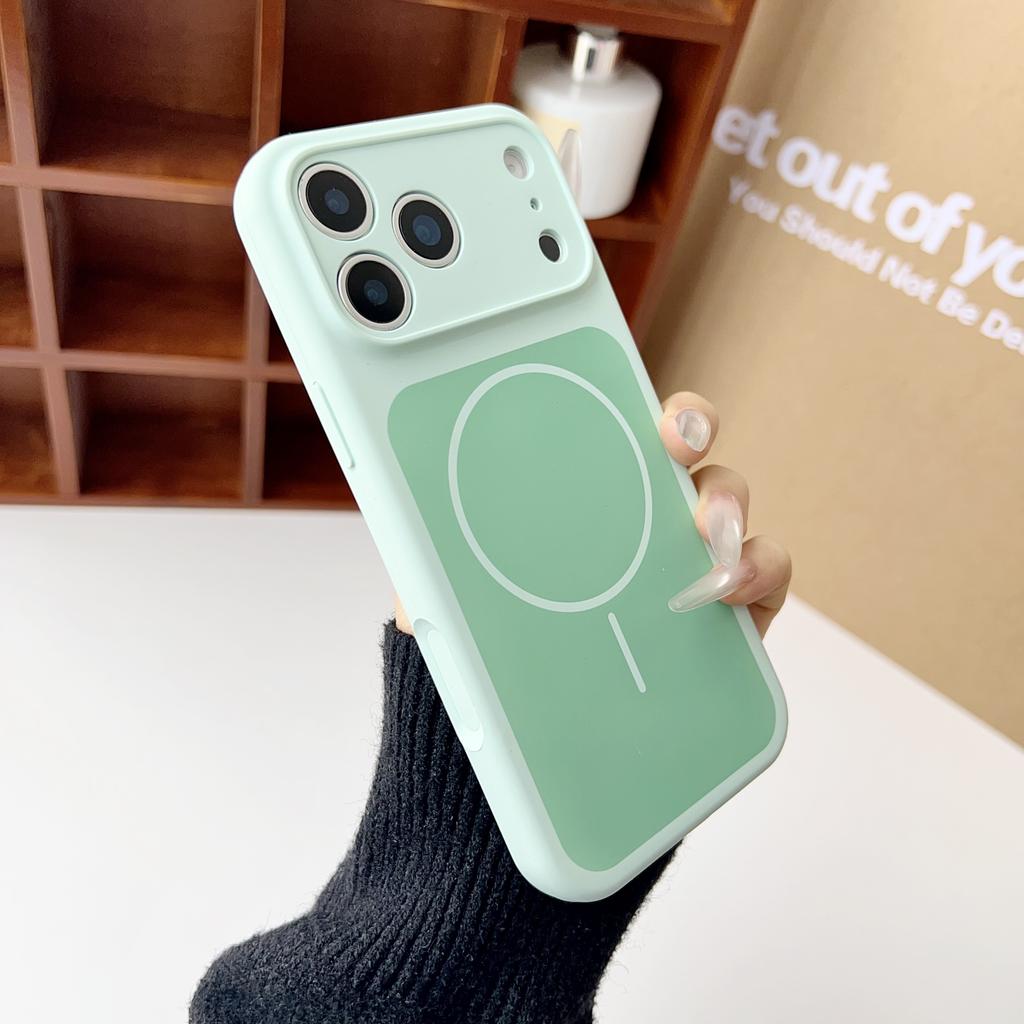 Official  Silicone Dual Color Magnetic Phone Case for IPhone 17 Pro Max 17pro for Magsafe Wireless Charge Soft Cover