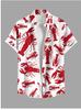 Fashion Men's Hawaiian Shirt 3D Printed Short Sleeve Button Down Lapel Shirt Summer Oversized Top
