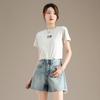 RAIN.CUN Women's Embroidered Slim-Fit T-Shirt