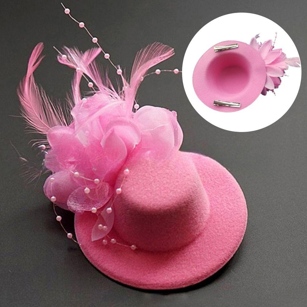 Feathers Kids Fascinators Hats Makeup Prom Teas Party Hairpins Fashion Cocktail Hats  Party