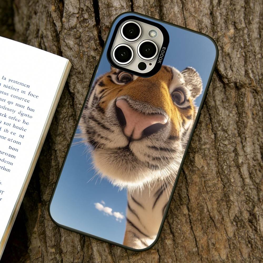 animal Phone Case For iPhone 17,16,15,14,13,12,11 Plus,Pro Max,XS,Colored Silver Plated Inside Cover