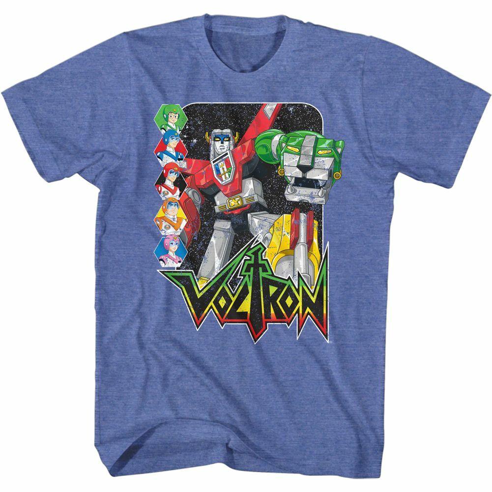 Voltron Voltron and Pilots Royal Heather Adult T-Shirt S