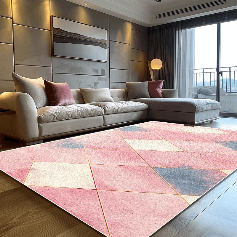 Modern Pink Geometric Carpet for Living Room Large Area Decoration Home Rugs for Bedroom Soft Non-slip 200x300 Lounge Sofa Mat