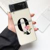 Flower Letters S Fashion Phone Case For Samsung Galaxy Z Flip 3 4 5 6 7 Hard Folding Z Flip4 Clear PC Cover Protector Gift