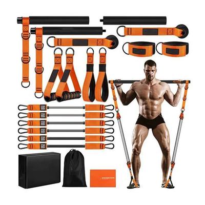 Complete Pilates Bar Set with Yoga and Resistance Accessories for Home Use