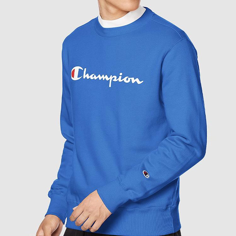 Champion Sweatshirts Unisex Royal Blue Crew Neck Moderate Heavyweight C3-Q002-327