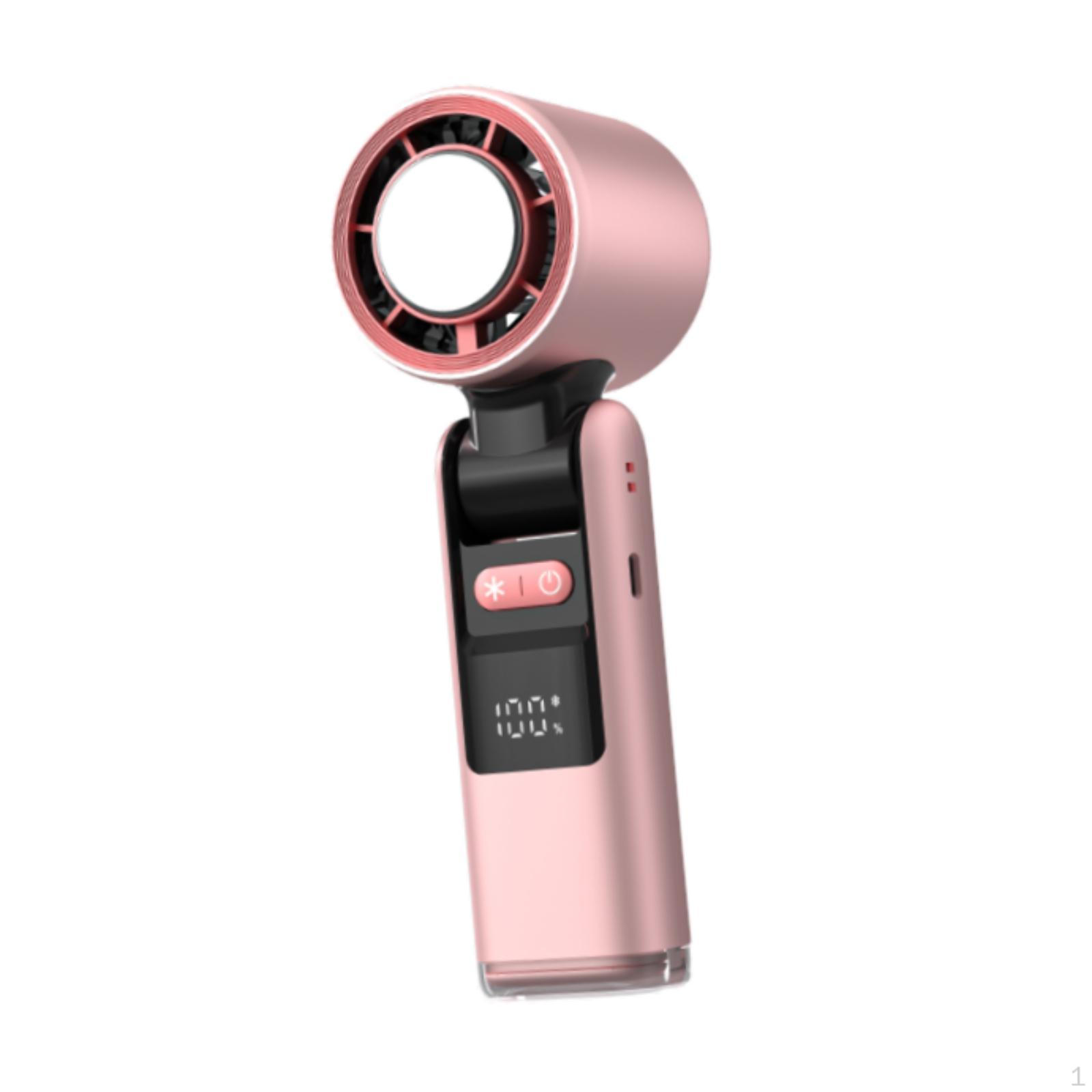 

Ручной персональный турбовентилятор 1-100 скоростей Бесщеточный двигатель Многофункциональный для путешествий, кемпинга с розовый