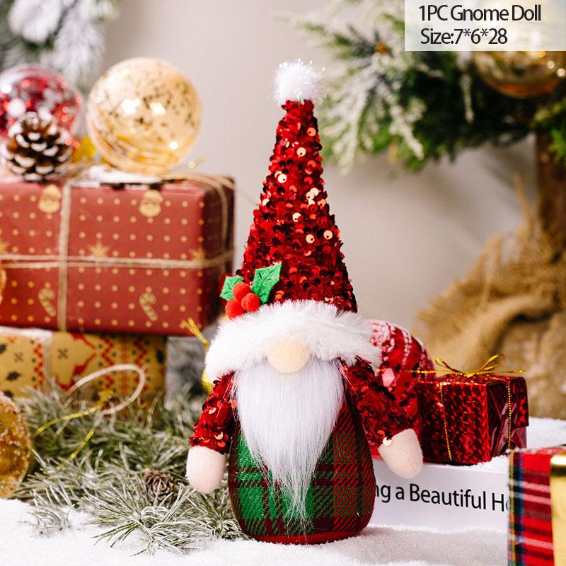 Nordic Gnome Plush Faceless Doll Christmas Decoration for Home Handmake Santa Elf Doll New Year kids Gifts Xmas Table Ornaments