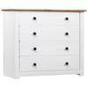VidaXL Sideboard White 80x40x73 Cm Pine Assortment Panama