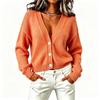 Womens Oversized Knit Cardigan Sweater V-Neck Long Sleeve Loose Fit Casual Outerwear 2026
