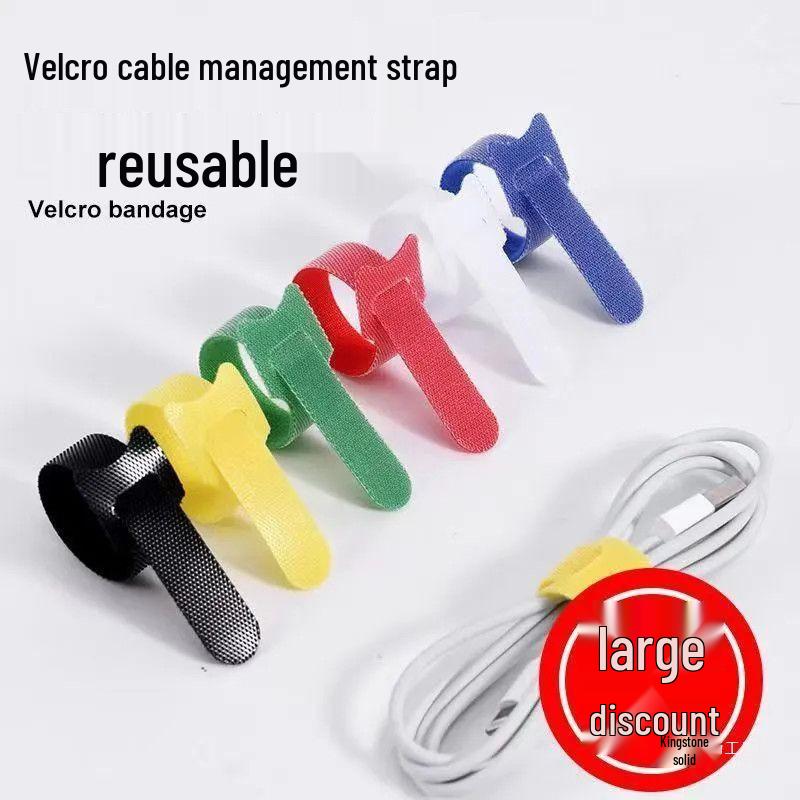 Hook & Loop Cable Ties: Organizer for Earphones, Chargers, Data Cables, and Network Cables