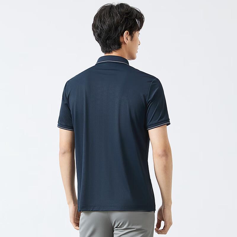 Septwolves Men s Summer Jacquard Polo Shirt with Stay-Put Collar M
