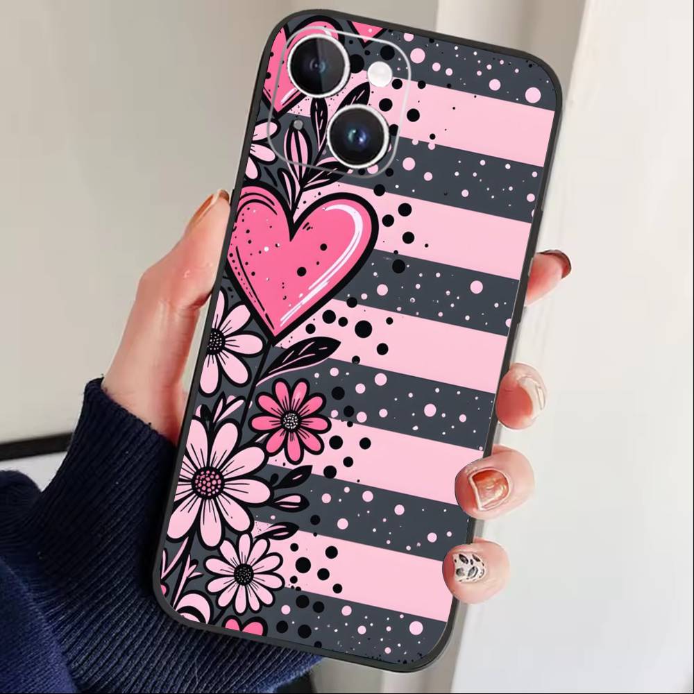 

Y2k I-INS Graffiti Phone Case For iPhone 16,15,14,13,12,17,Pro Max,Plus Silicone Black Case iPhone17air