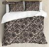 Duvet Cover Set Black Skull SkeletonPaisley Floral Gothic Luxury Soft Bedding Set Comforter Cover Halloween Decor,Queen Size