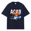 2026 Police Van With Fire Printed Graphic Y2k Harajuku Streetwear 100% Cotton T Shirt Casual Oversized Summer Men T-shirt