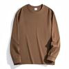 Heavyweight 300g Pure Cotton Long Sleeve White Basic T-shirt, Unisex Solid Color Base Layer