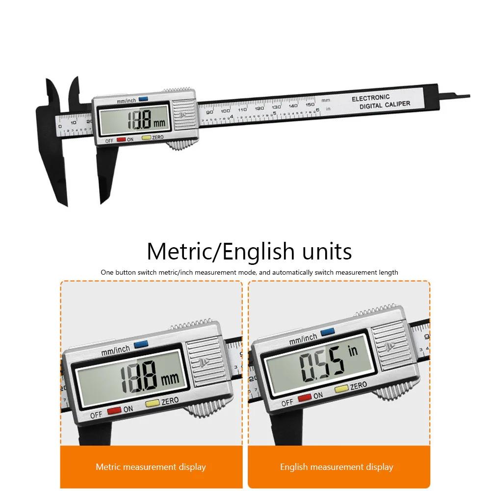 0-150mm Measurement Ruler Digital Vernier Caliper Lightweight 4 Measuring Functions Woodworking Tool for Auto Machinery