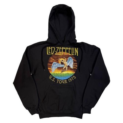 Led Zeppelin Unisex Adult US Tour 1975 Pull Over Hoodie