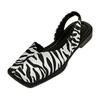 Sandales pour femmes Mode femme Été Couleur unie Bout carré Côté creux Chaussures arrière Talon bas élastique Décontracté Zapatos Para Mujer