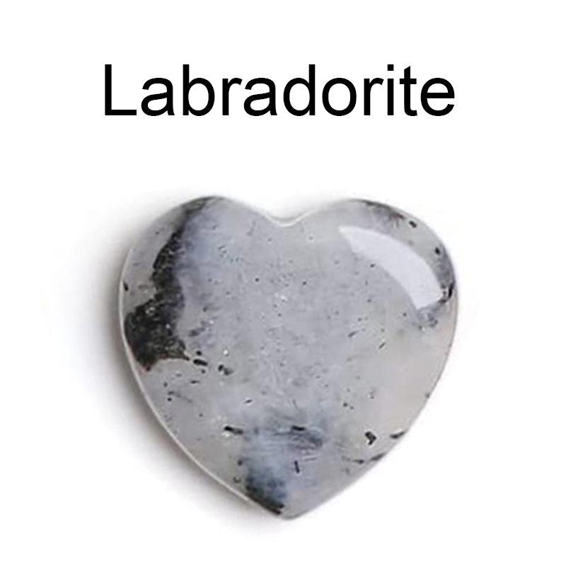 Heart-Shaped Natural Crystal Gemstone Pendant (20mm)