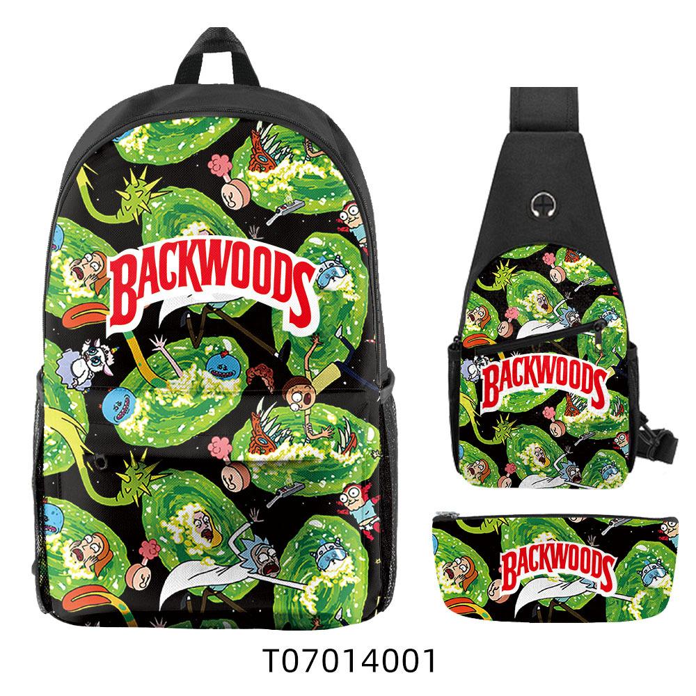 Popular Backwoods Cigar 3D Backpack Campus Student Backpack Travel Bag