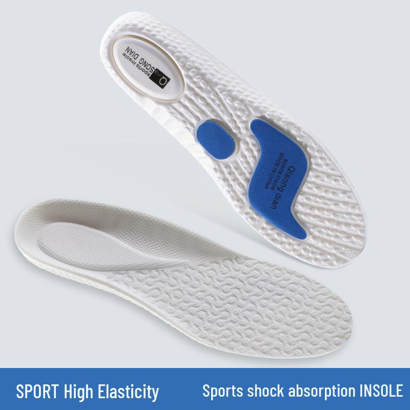 Sports Zoom Insole: High Elasticity, Shock Absorption, Sweat & Odor Control, Comfortable, Soft EVA Popcorn Height Boost.