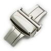 CASSIS D-buckle (push-button type) PBF SILVER2 mirror silver 20mm watch strap replacement tool included!
