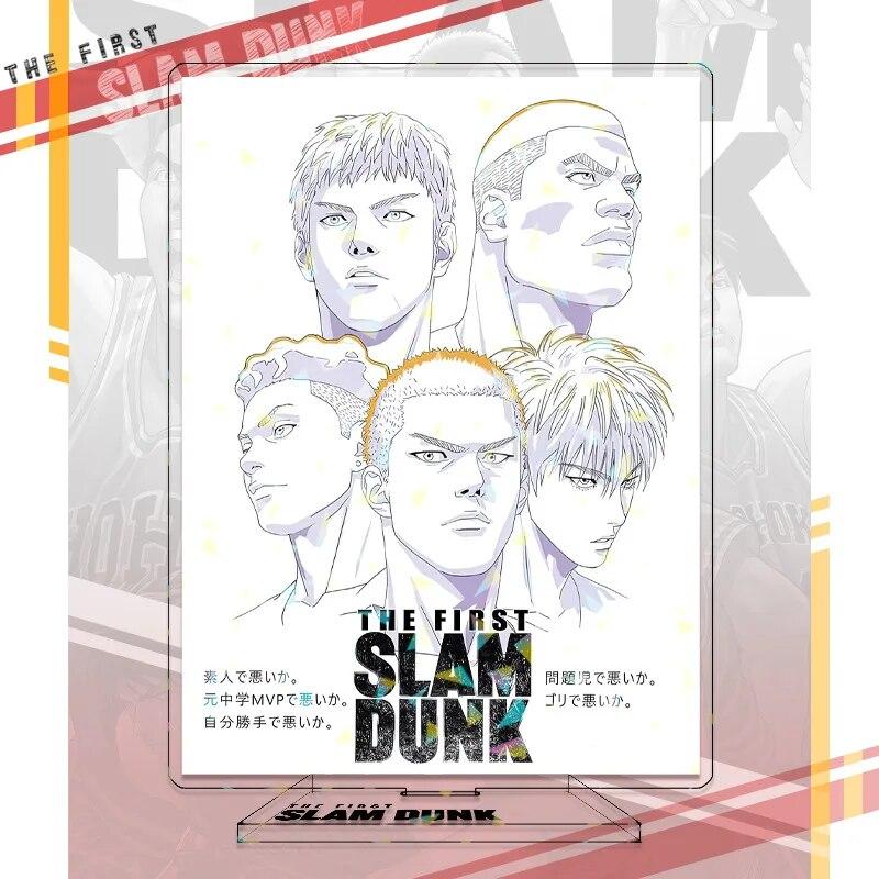 SLAM DUNK Standing Anime Laser Stand Action Figure Doll Sakuragi Hanamichi Kaede Rukawa Model Plate Holder Desk Decor Fan Gift