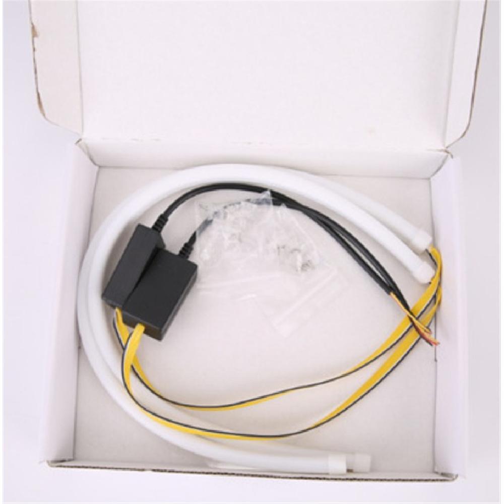 2 Pcs 60Cm Soft Flexible Car Flowing Led Light Strip Drl Turn Signal Lamps Dc12V