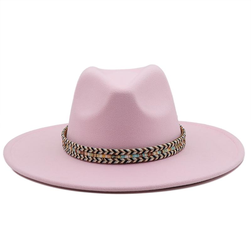 Toamnă iarnă bărbați fedoras pălărie de fetru pentru femei sombrero jazz pălărie melon pentru bărbați pălării de top vintage în aer liber cu bor mare 9,5 cm