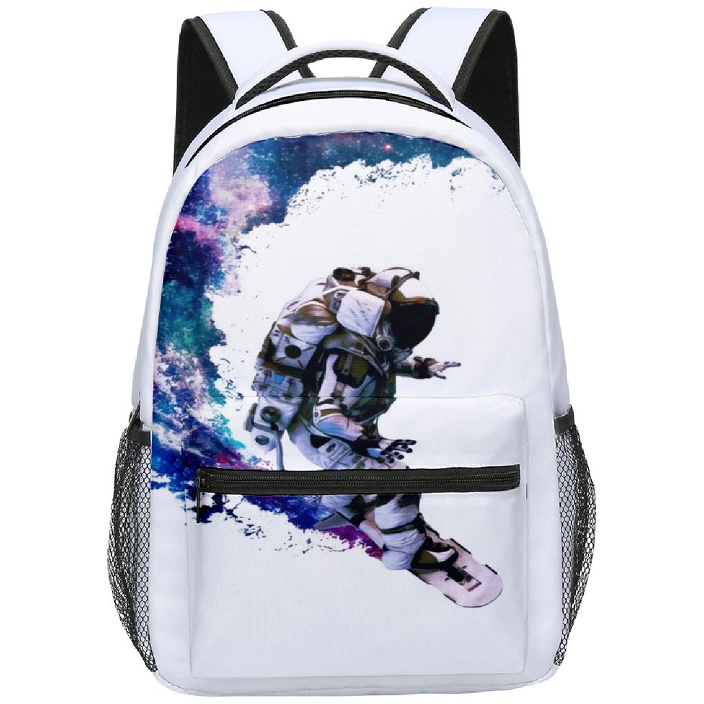 Harajuku Kpop Youthful School Bags Unisex Space Astronaut Travel Bags 3D Print Oxford Waterproof Notebook Shoulder Backpacks