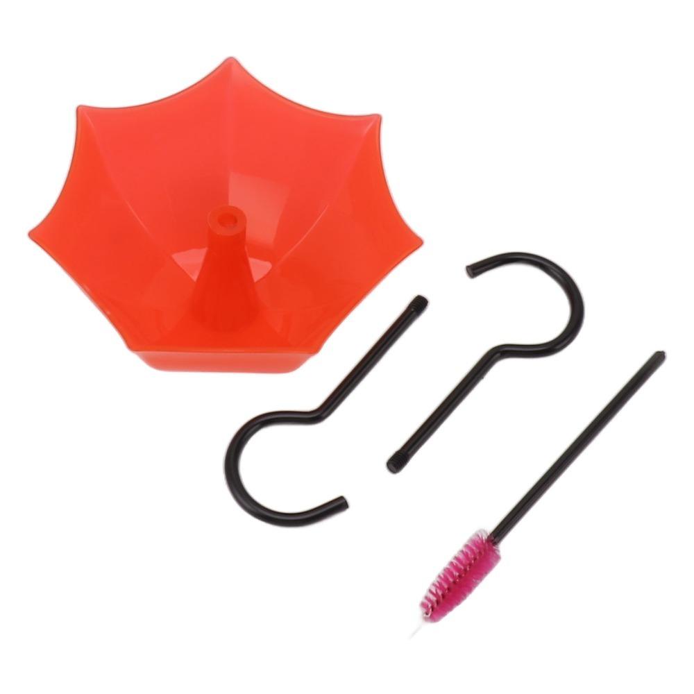 4Pcs Set Large Capacity Hummingbird Feeder Guard Sturdy Durable Hummingbird Feeder Moat Red Translucent