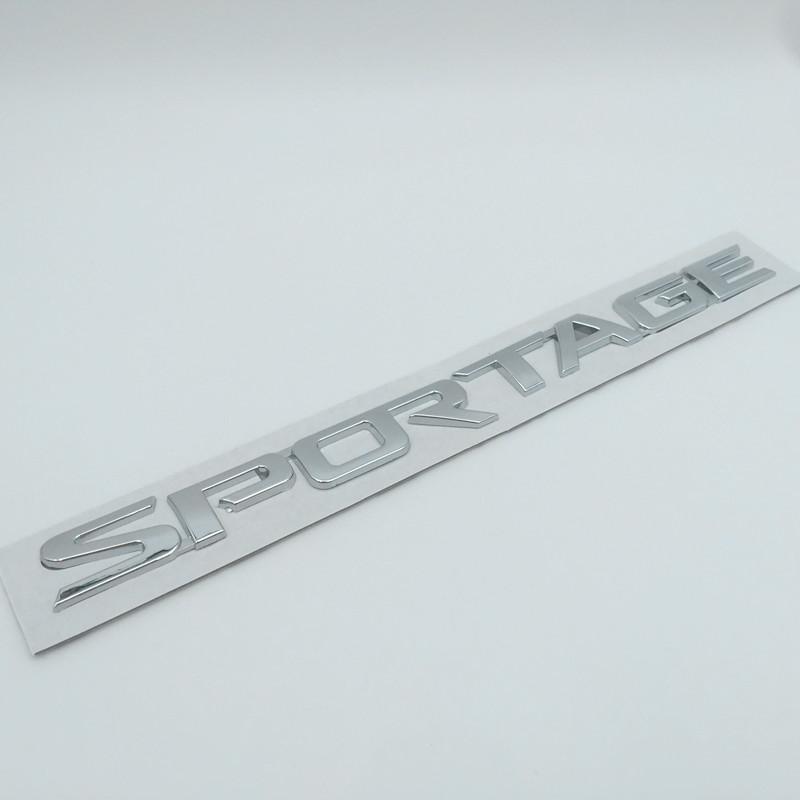 AAZO1 1 pièce ABS 3D haute qualité pour SPORTAGE lettres de voiture Emblème latéral d'aile Badge Autocollant de coffre arrière Style Accessoires auto