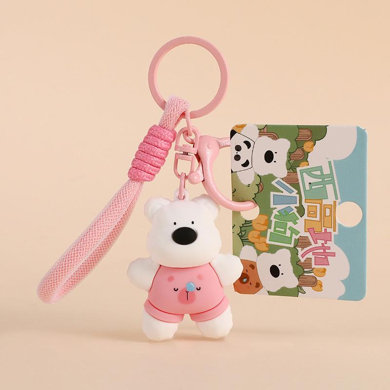 West Highland Terrier Pendant Plush Toy Puppy Car Keychain Dog Doll Accessories