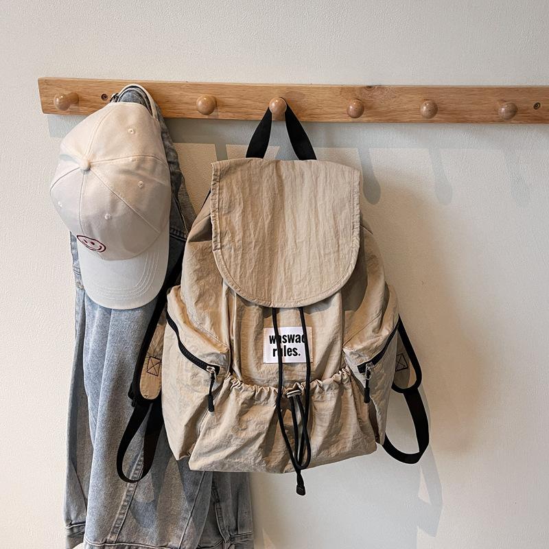 Schoolbag Korean version casual lightweight drawstring backpack new outdoor mountaineering large-capacity backpack student class commuting schoolbag