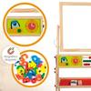 Tableau Magnétique 2 En 1 - WOOMAX - 66x38x110 Cm - Avec Boulier Et Horloge - Pour Enfants À Partir De 3 Ans