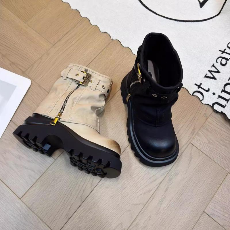 Fashion Ankle Boots Women Platform Chunky Shoes Designer 2025 Trend New Fashion Winter Brand Chelsea Boots Dress Walking Woman Botas