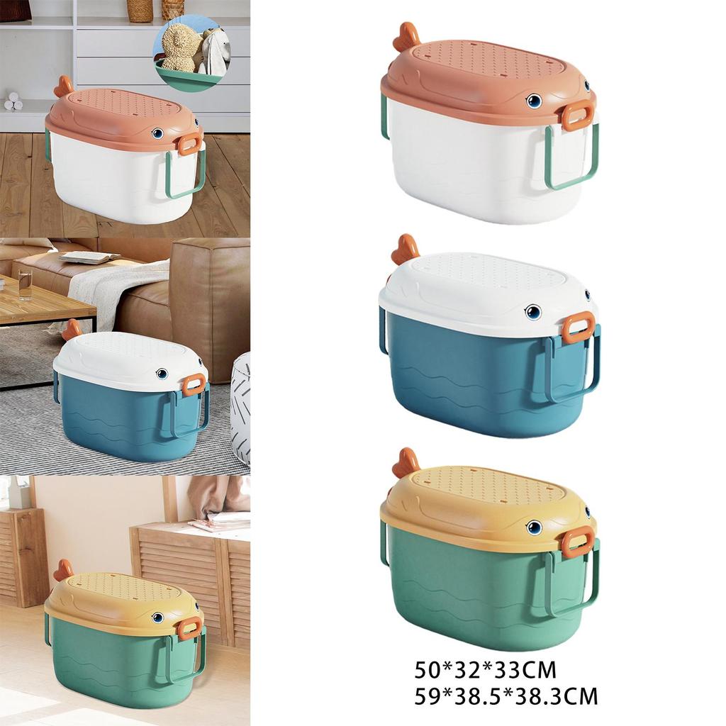 Household Toy Storage Organizer Box with Wheels Home Organization Baby Clothes Case Kids